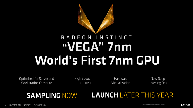  Radeon Instinct на базе Vega 7nm для рынка AI 